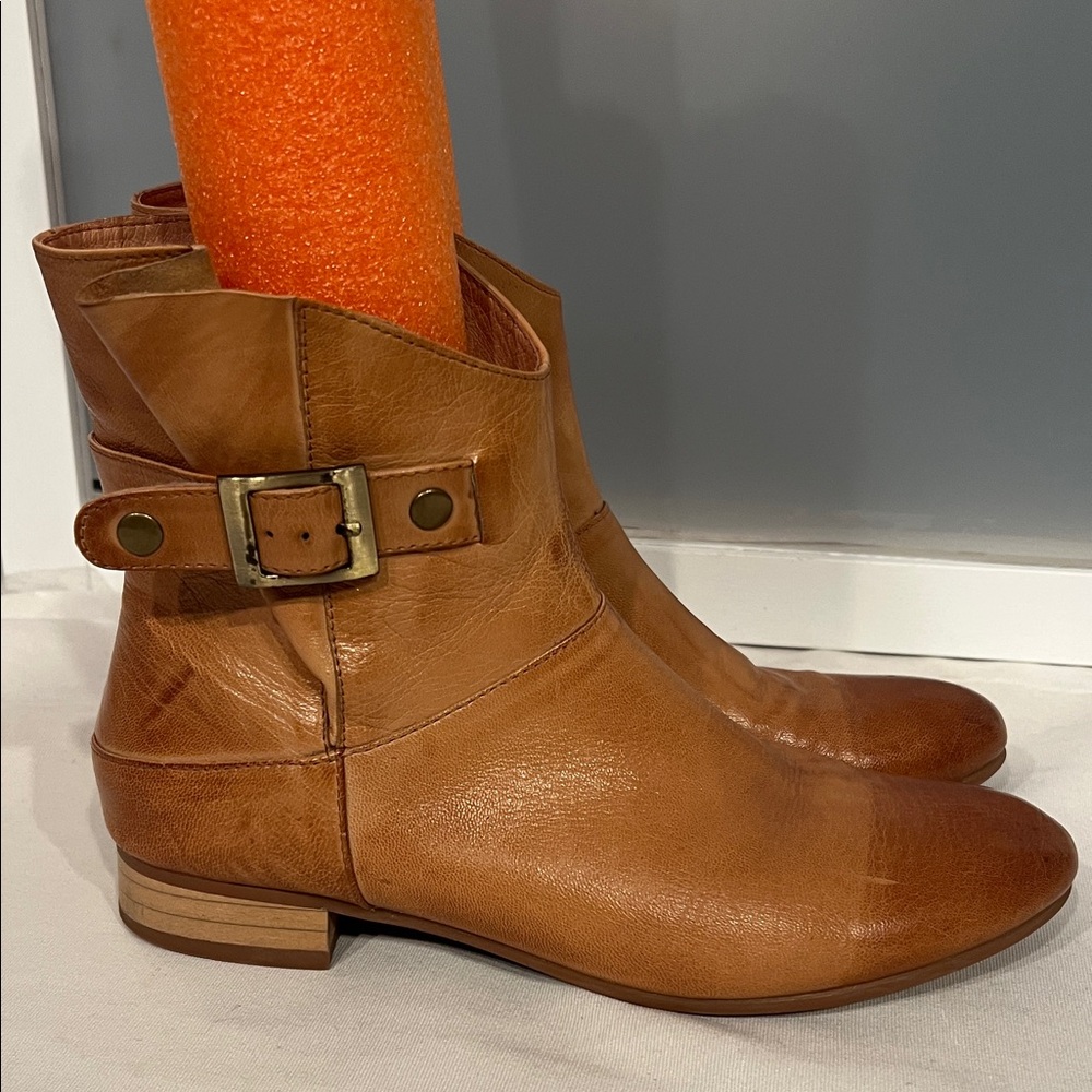 spring step dail-Mbr soft leather ankle boots cognac brown 38
